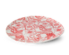 Red Porcelain Dinner Plate