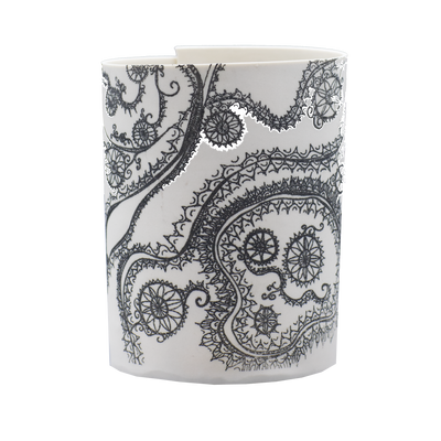 Illuminator Vase Short Fauve Swirl