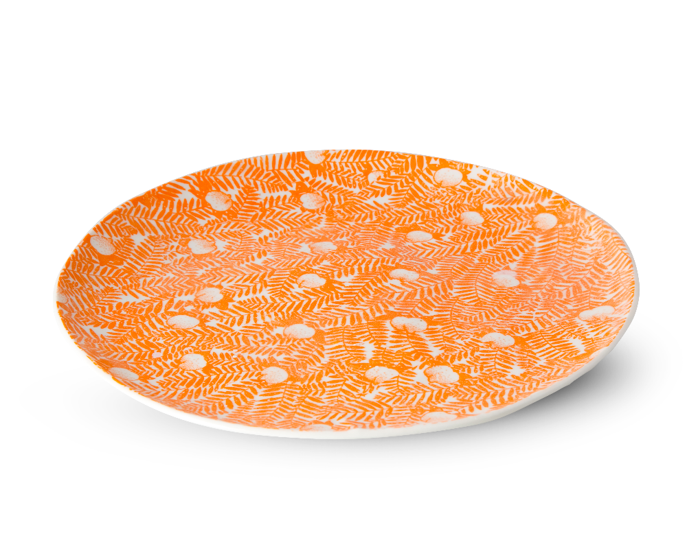 Orange Porcelain Dinner Plate