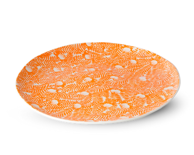 Orange Porcelain Dinner Plate
