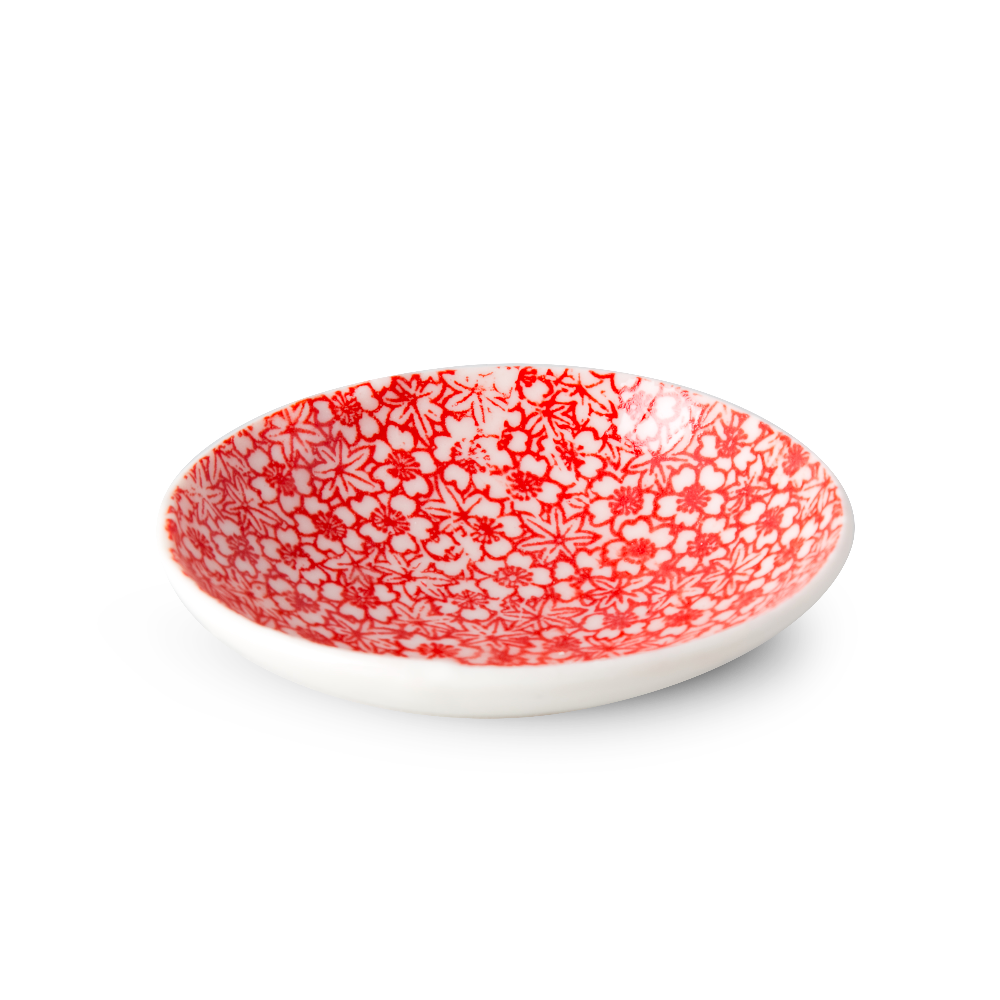 Porcelain Condiment Red
