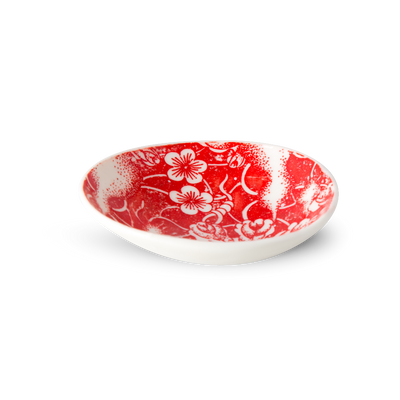 Porcelain Condiment Red